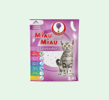 Așternut Igienic Pisici MIAU MIAU Silicat Lavandă 3,8L