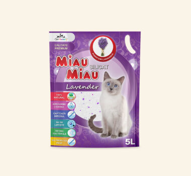Așternut Igienic Pisici MIAU MIAU Silicat Lavandă 5L