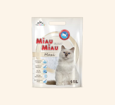 Așternut Igienic Pisici MIAU MIAU Silicat Maxi 15L