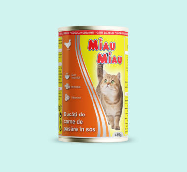 Conservă Pisici MIAU MIAU cu Pui 415g