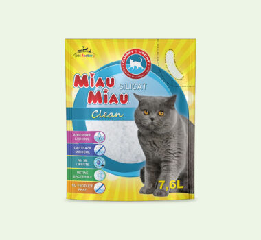 Așternut Igienic Pisici MIAU MIAU Silicat Clean 7,6L