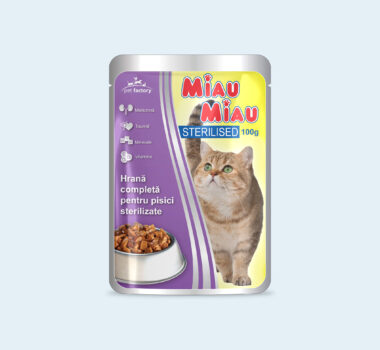 Pliculeț Pisici MIAU MIAU Sterilised 100g